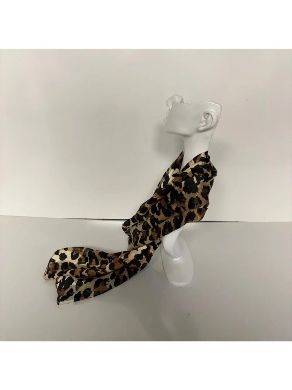 Leopard Print Scarf Lightweight Fashion Accessory Brown Black Animal Print